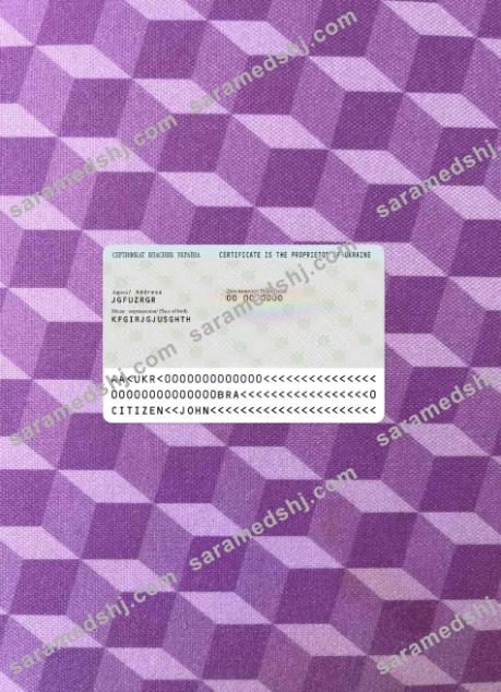 Ukraine residence permit photolook BACK